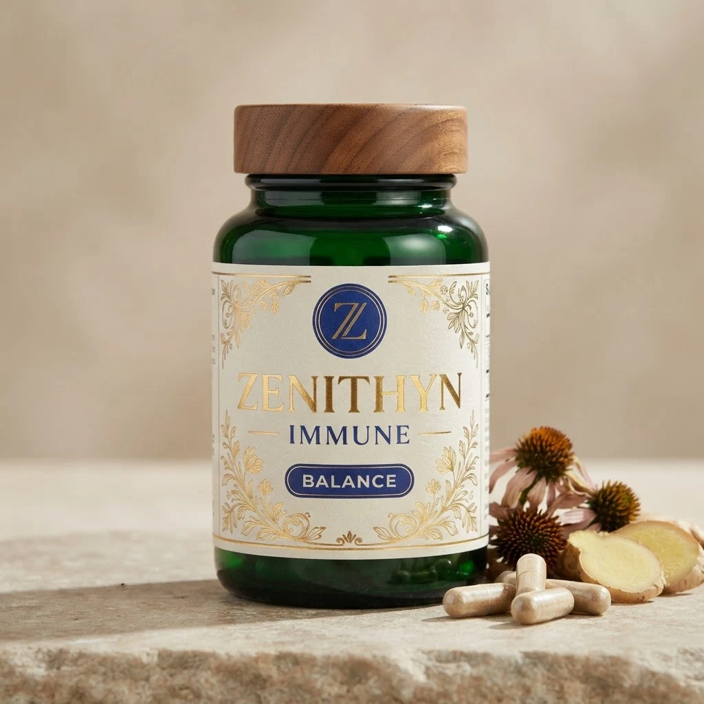Zenithyn Immune verpakking met ingrediënten